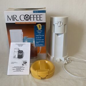 Mr Coffee Iced Tea Maker Yellow Tested Works Missing Pitcher.